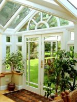 wooden conservatory with double glazing hampshire